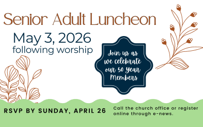 Senior Adult Lunch: Celebrating 50 Year Members